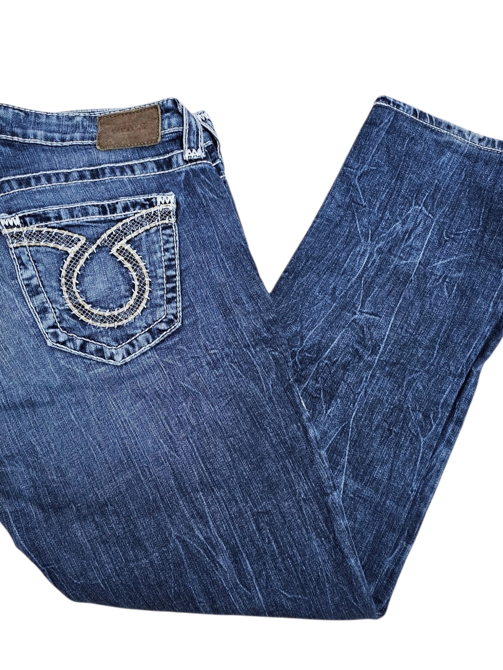 Big Star Women's Dark Blue Skinny Jeans with Embroidered Back Pocket